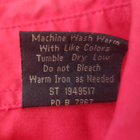 High Noon Shirt Red Pearl Snap Western Cowboy Embroidered Stars Size S - Picture 7 of 9